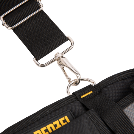 Пояс монтажника усиленный DENZEL с лямками, сумки поясные, держатель для молотка