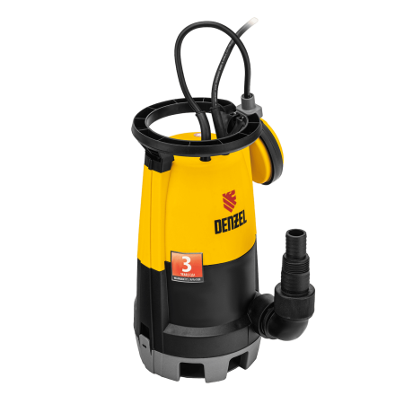 Дренажный насос DENZEL DP450S для чистой и грязной воды, 450 Вт, напор 6 м, 12000 л/ч