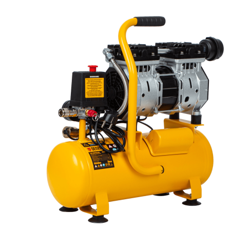 Компрессор безмасляный DENZEL DLS650/10, 650 Вт, 120 л/мин, ресивер 10 л, малошумный Компрессор безмасляный DENZEL DLS650/10, 650 Вт, 120 л/мин, ресивер 10 л, малошумный