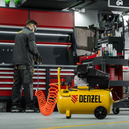 Компрессор воздушный прям. привод DENZEL DCV1800/50, 1,8 кВт, 50 литров, 320 л/мин