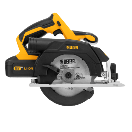 Пила циркулярная аккумуляторная бесщет. DENZEL CCS-165, 18В Li-Ion