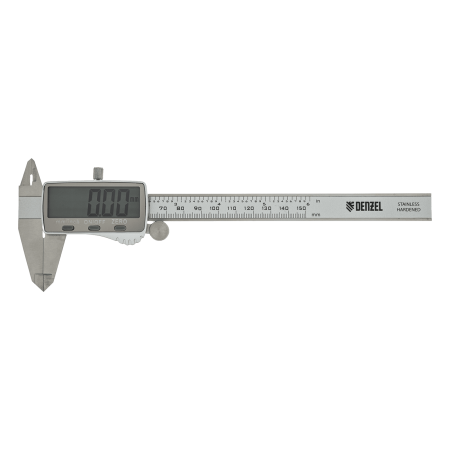 Штангенциркуль DENZEL 150 мм, электронный, большой дисплей, с глубиномером