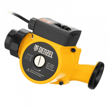 Циркуляционный насос DENZEL CP32-6, напор 6 м, 70 л/мин, 1 м кабель, монт. длина 180 мм