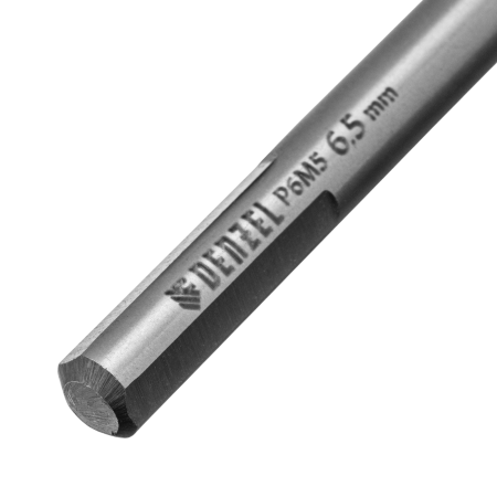 Сверло спиральное по металлу DENZEL 6,5 x 93 мм, Р6М5, Golden Tip, многогранная заточка