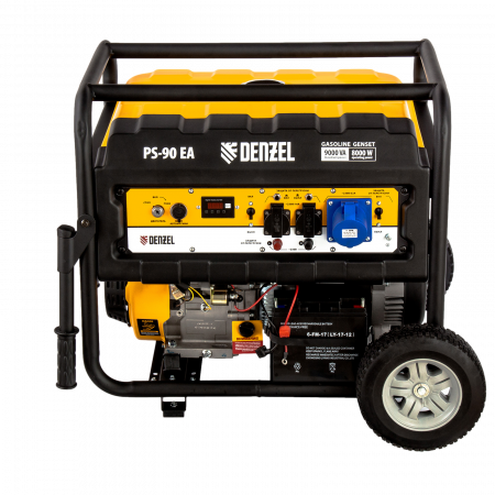 Генератор бензиновый DENZEL PS 90 EA, 9.0 кВт, 230В, 25 л, электростартер