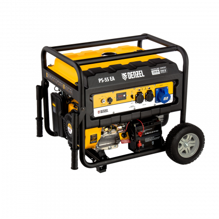 Генератор бензиновый DENZEL PS 55 EA, 5.5 кВт, 230 В, 25 л, электростартер