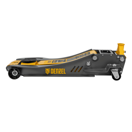 Домкрат гидравлический подкатной DENZEL 3,8 т, 110-580 мм, быстрый подъем, низкий подхват, проф.