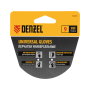 Перчатки универсальные DENZEL, двойные, работа с сенсорным экраном, вязанная манжета, размер 9