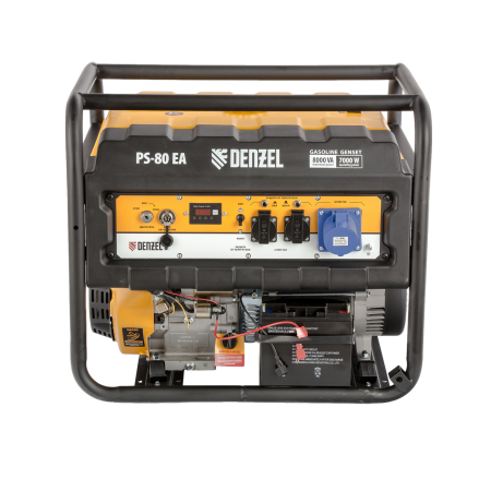 Генератор бензиновый DENZEL PS 80 EA, 8.0 кВт, 230 В, 25 л, электростартер