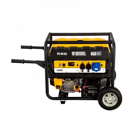 Генератор бензиновый DENZEL PS 90 EA, 9.0 кВт, 230В, 25 л, электростартер