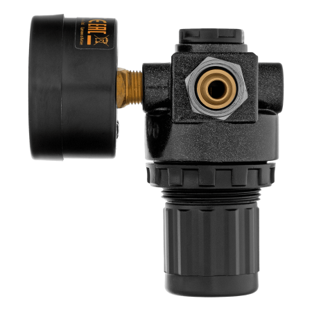 Регулятор давления с манометром DENZEL R1500, 12 бар, 1/4" Регулятор давления с манометром DENZEL R1500, 12 бар, 1/4"