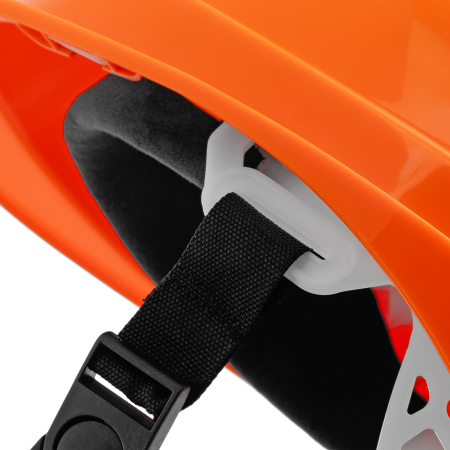 Каска защитная ударопрочная DENZEL ABS/PC, плавная регулировка, модель «Форвард» (К-05), оранж.