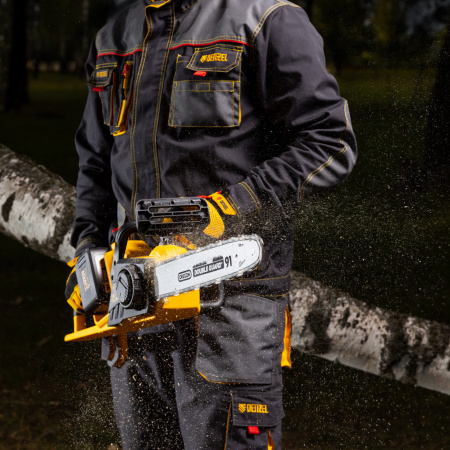 Аккумуляторная цепная пила DENZEL RCS400-36, Li-ion, 36 В, 4 Ач, шина 400 мм, бесщеточная