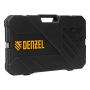 Набор инструментов DENZEL 1/2", 1/4", CrV, S2, пластиковый кейс, 122 предмета