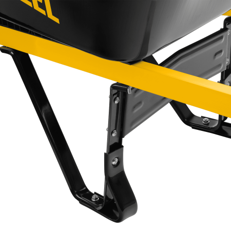 Тачка строительная DENZEL усиленная, объем 140 л, 250 кг, двухколесная, колесо 15х6.00-6