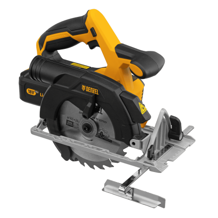Пила циркулярная аккумуляторная бесщет. DENZEL CCS-165, 18В Li-Ion