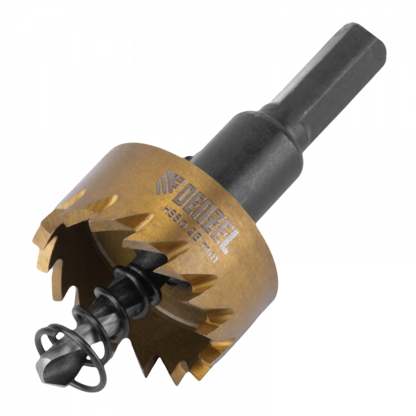 Коронка по металлу DENZEL 724106, 28 мм, HSS, нитридтитановое покрытие