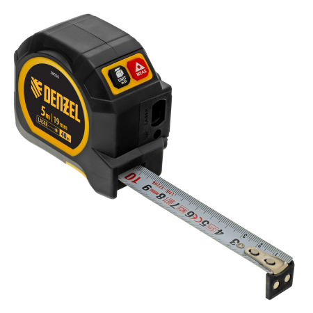 Лазерный дальномер с рулеткой LT-40 DENZEL 5м x 19 мм, дальномер 40м, автомат. фиксация