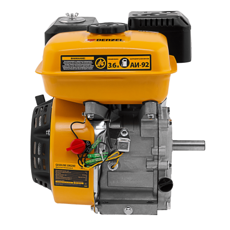 Двигатель бензиновый RX-17K, 7 л.с., 212 см3, горизонтальный вал шпонка 19 мм Denzel