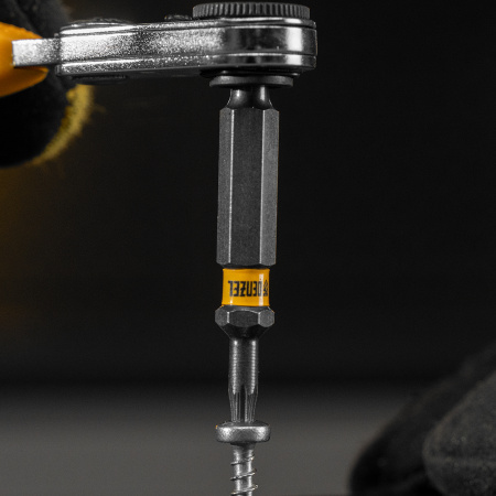 Бита DENZEL TX 10х50, сталь S2, шестигранный профиль, 10 шт. Е 6,3