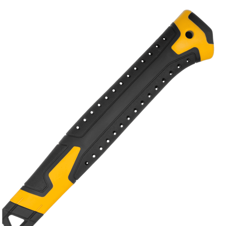 Молоток строительный DENZEL 450 г, цельнокованый,боек с магнитом, двухкомп. обрезин. рук-ка