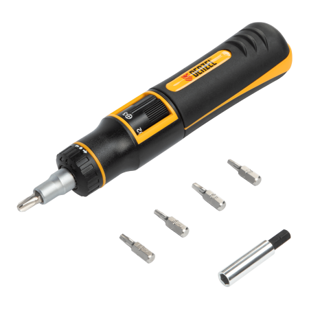 Отвертка реверсивная с револьверным механизмом DENZEL 11 шт, сталь S2