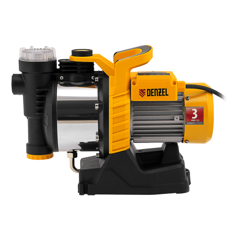 Насос садовый поверхностный DENZEL GP1100SS, 1100 Вт, 4000 л/ч, подъем 45 м, пластик