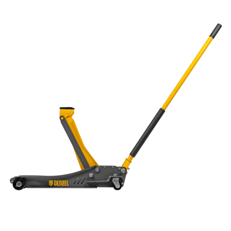 Домкрат гидравлический подкатной DENZEL 3,8 т, 110-580 мм, быстрый подъем, низкий подхват, проф.