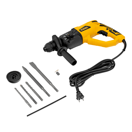 Перфоратор электрический DENZEL RH-1050-26, SDS-plus, 1050 Вт, 3.2 Дж, 3 плюс 1 режим