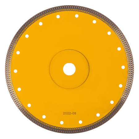 Диск алмазный отрезной DENZEL 230 х 22,2мм, сплошной, супертонкий, горячий пресс, сухой/мокрый рез