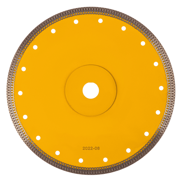 Диск алмазный отрезной DENZEL 230 х 22,2мм, сплошной, супертонкий, горячий пресс, сухой/мокрый рез