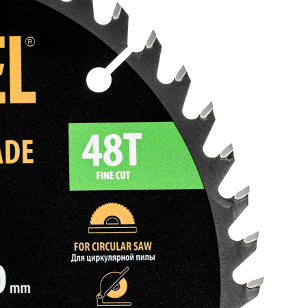Пильный диск по дереву DENZEL ф185 х 20 мм, 48 зубьев, тонкий