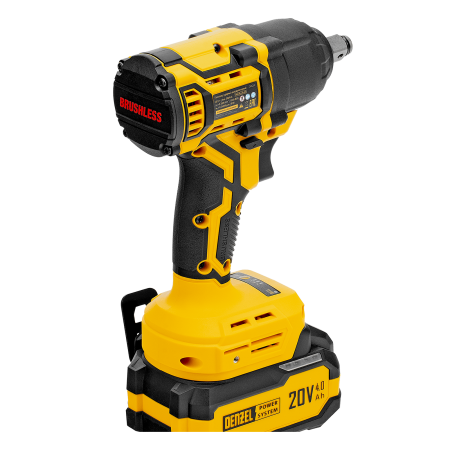 Гайковерт ударный аккумуляторный бесщет. DENZEL CIWH-BL-20-500, Li-Ion, 20 В