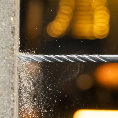 Бур по бетону DENZEL, цельная крестовая пластина, 6x165 мм, SDS PLUS