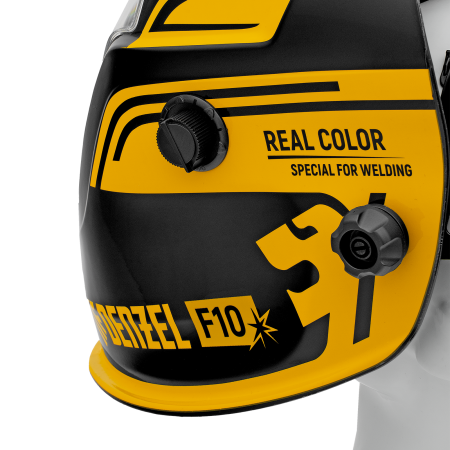 Щиток защитный лицевой DENZEL (маска сварщика) F10, см. окно 100х96, Real Color, DIN 4-8/9-13