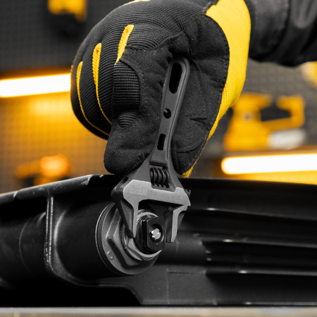 Ключ разводной DENZEL 115 мм, CrV, кованый, укороченная рукоятка