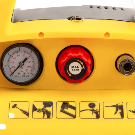 Компрессор воздушный DENZEL РС 1/6-180, 1.1 кВт, 180 л/мин, 6 л Компрессор воздушный DENZEL РС 1/6-180, 1.1 кВт, 180 л/мин, 6 л