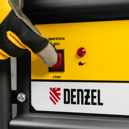 Генератор бензиновый DENZEL GE 7900, 6.5 кВт, 220 В/50 Гц, 25 л, ручной старт