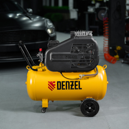 Компрессор воздушный DENZEL рем. привод BCI 2200/100, 2,2 кВт, 100 литров, 420 л/мин