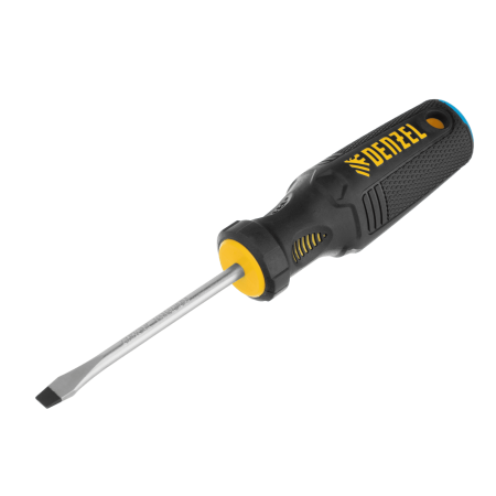 Отвертка DENZEL SL5x75 мм, CrV, трехкомпонентная рукоятка