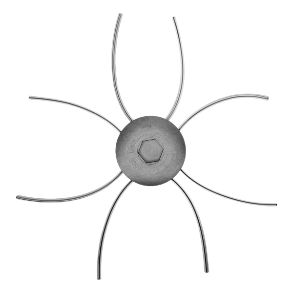 Триммерная головка DENZEL 96358, универсальная, алюминиевый корпус, леска до 4 мм