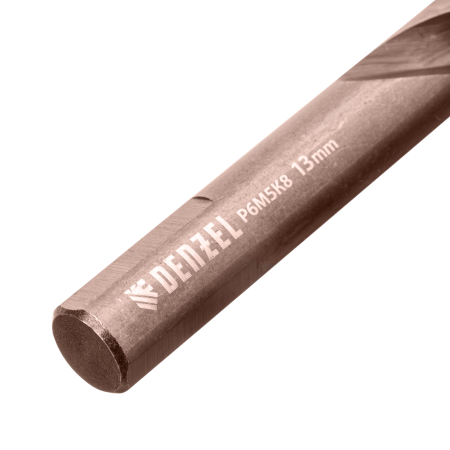Набор сверл по металлу DENZEL, 1-13 мм, Р6М5К8-TiN, Golden Tip, 25 шт