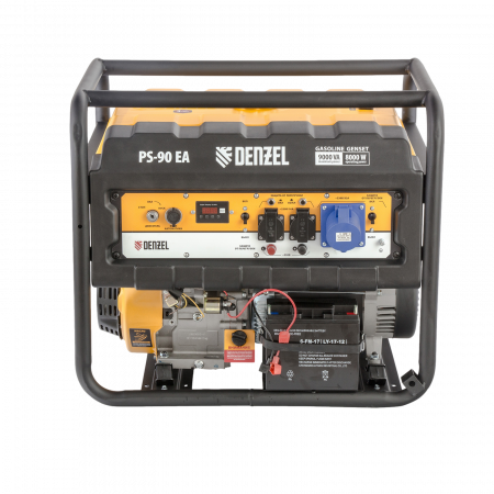Генератор бензиновый DENZEL PS 90 EA, 9.0 кВт, 230В, 25 л, электростартер