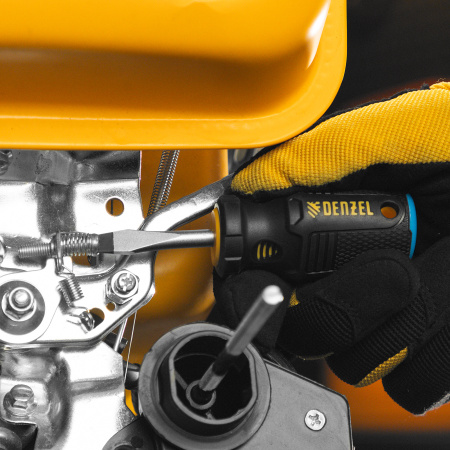 Отвертка DENZEL SL6x38 мм, S2, 3к рукоятка