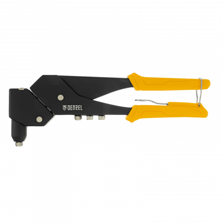 Заклепочник ручной DENZEL 285 мм, поворотный, 0-360, заклепки 2,4-3,2-4,0-4,8 мм