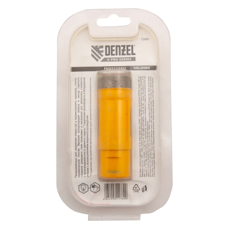 Сверло алмазное по керамограниту DENZEL 72681, 25 мм, М14, мокрая резка