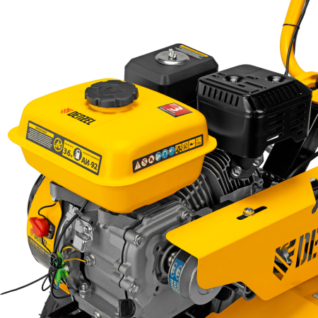 Мотоблок DENZEL DPT-170S, 7 л.с., ремен.сцеп, фрез 3х4, ШОМ, передачи 2В/1Н