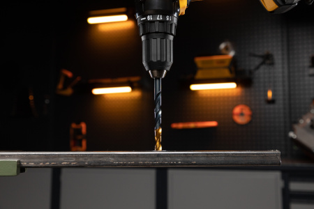 Набор сверл по металлу DENZEL 1-10 мм, HSS-Tin, Golden Tip, 10 шт