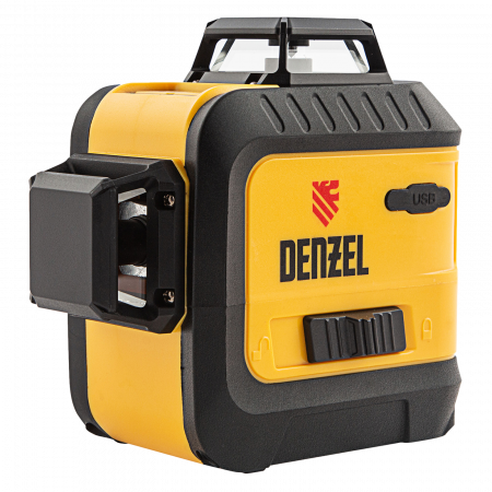 Лазерный уровень DENZEL LX 360-3 Red, 30 м, 635 нм, Li 2800 мАч, 5/8 дюйм