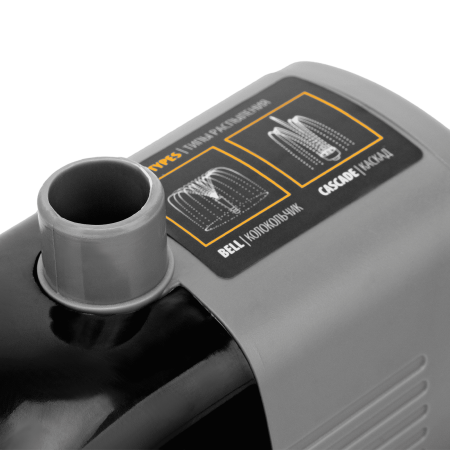 Насос фонтанный DENZEL FNP18-14, 18 Вт, подъем 1,4 м, 750 л/ч, колокольчик/каскад